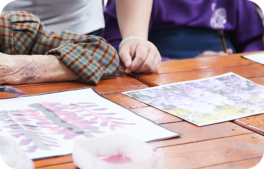 長者在課程中創作的現場照片